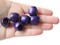 8 17mm Wooden Barrel Beads Large Hole Purple Vintage Wood Beads